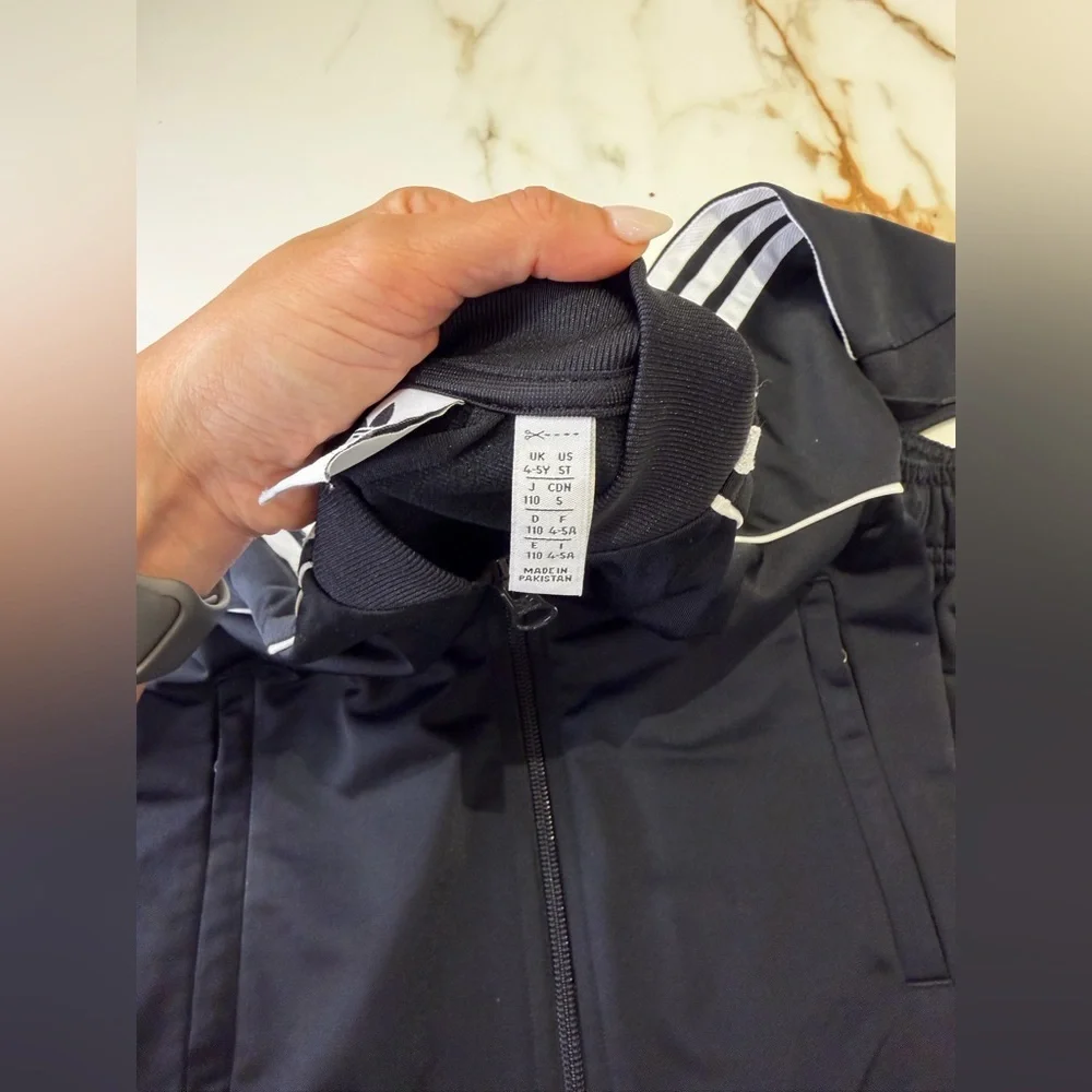 Adidas Kids Black and White Jogger Set